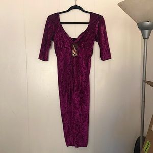 Switchblade Stiletto purple velvet Bella dress